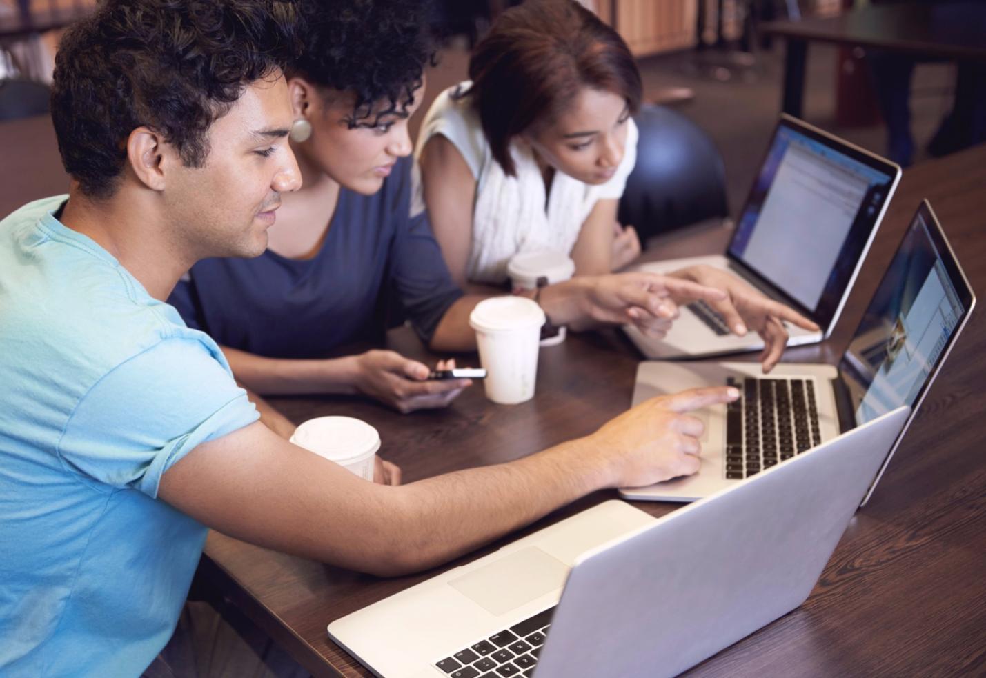 Workshop participants examining keyword research for product categories